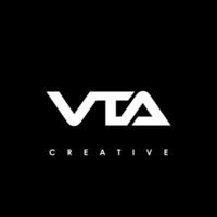 vta brev första logotyp design mall vektor illustration