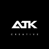 atk Brief Initiale Logo Design Vorlage Vektor Illustration