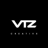 vtz brev första logotyp design mall vektor illustration