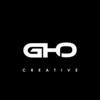 gho brev första logotyp design mall vektor illustration