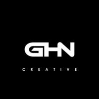 ghn Brief Initiale Logo Design Vorlage Vektor Illustration