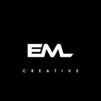 eml Brief Initiale Logo Design Vorlage Vektor Illustration