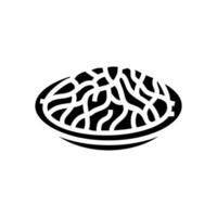 Fajitas Mexikaner Küche Glyphe Symbol Vektor Illustration