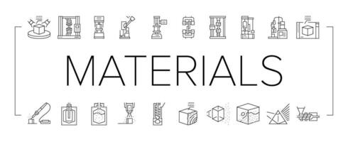 Material Konstruktion Ingenieur Symbole einstellen Vektor