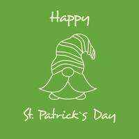 Vektor Illustration von glücklich Heilige Patrick s Tag Grün Karte