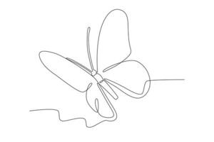 en fjäril med enkel vinge mönster vektor