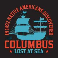 Kolumbus hat verloren beim Meer, Kolumbus Vektor