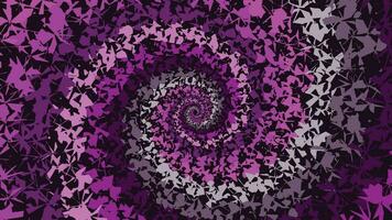 abstrakt Spiral- gepunktet Spinnen Wirbel Stil lila Farbe Hintergrund. vektor