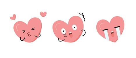 Herz Charakter Emotion zum Illustration, Valentinstag, Liebe, Paar und Element vektor