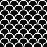 sömlös svartvit böjd form mönster design bakgrund vektor