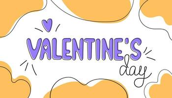 Valentinsgrüße Tag Gruß Karte Vorlage. kalligraphisch Design zum Banner, Poster. Valentinstag Tag Hand gezeichnet Text Beschriftung. Vektor Illustration.