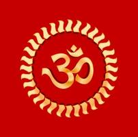 Hindu heilig Symbol om im golden Farbe Symbol. vektor