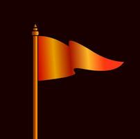 Orange Flagge Vektor Symbol. bhagwa Hindu Zenda Vektor.