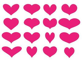 rosa hand dragen hjärta vektor illustration. kärlek klotter för hjärtans dag och kärlek dekorationer