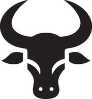 Stier Horn Vektor Silhouette schwarz Farbe, ein Stier Horn Symbol Vektor