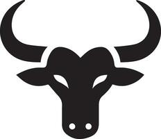 Stier Horn Vektor Silhouette schwarz Farbe, ein Stier Horn Symbol Vektor