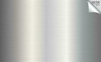 realistisch metallisch Textur rostfrei Stahl Hintergrund. Vektor Illustration