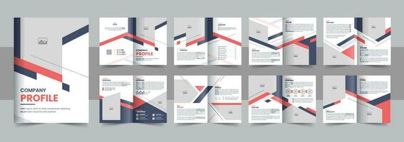 modern företags- broschyr design mall, företag profil företag flersida layout vektor