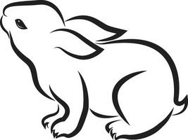 Vektor von ein Hase Design auf Weiß Hintergrund. Tierwelt Tiere. einfach editierbar geschichtet Vektor Illustration.
