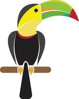 vektor av en toucan fågel design på vit bakgrund. vild djur. lätt redigerbar skiktad vektor illustration.