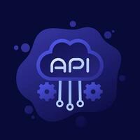 Wolke API, Software Integration Symbol, Vektor Design