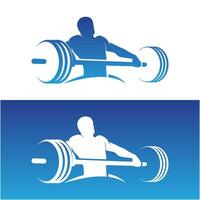 Gym kondition sport emblem och logotyp vektor