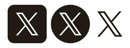 x, ny Twitter logotyp vektor