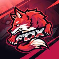 fox esport maskot-logotypdesign vektor