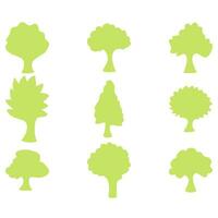 Baum Symbol Satz. Pflanze Vektor