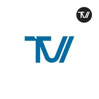 brev tvi monogram logotyp design vektor