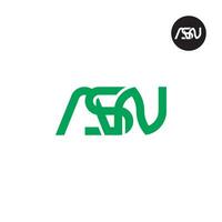 Brief asn Monogramm Logo Design vektor