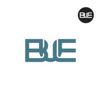 brev bue monogram logotyp design vektor