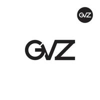 Brief gvz Monogramm Logo Design vektor
