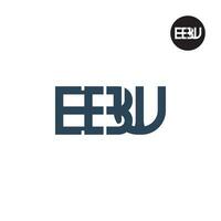 Brief ebw Monogramm Logo Design vektor