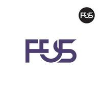 Brief Fus Monogramm Logo Design vektor