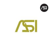 brev asi monogram logotyp design vektor