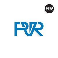 brev pvr monogram logotyp design vektor