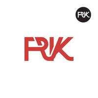 Brief pvk Monogramm Logo Design vektor