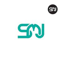 brev smj monogram logotyp design vektor