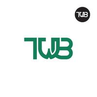 brev twb monogram logotyp design vektor