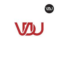 brev vdu monogram logotyp design vektor