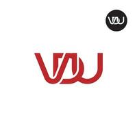 Brief vdu Monogramm Logo Design vektor