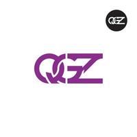 brev qgz monogram logotyp design vektor