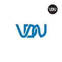 brev vdn monogram logotyp design vektor