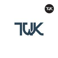 brev twk monogram logotyp design vektor