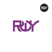Brief rwy Monogramm Logo Design vektor