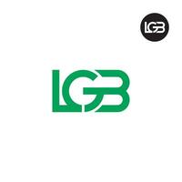 Brief lgb Monogramm Logo Design vektor