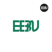 Brief ebn Monogramm Logo Design vektor