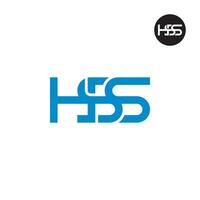 brev hss monogram logotyp design vektor