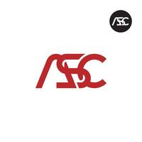 brev asc monogram logotyp design vektor